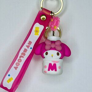 My Melody figure keychain from the Sanrio "- Milk